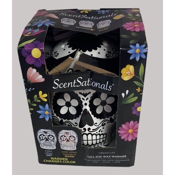 ScentSationals Day 3D The Dead Color Changing Wax Warmer Black & White - Picture 4 of 9
